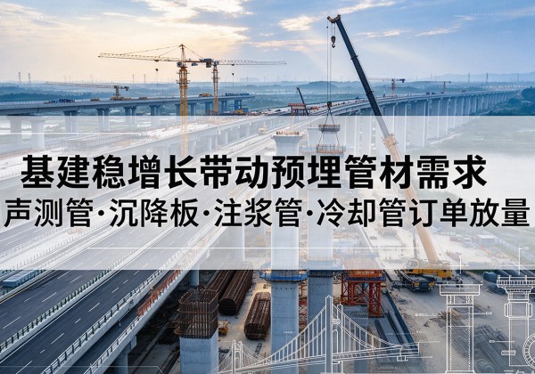 保康基建稳增长带动预埋监测管材需求，声测管、沉降板、注浆管订单持续放量