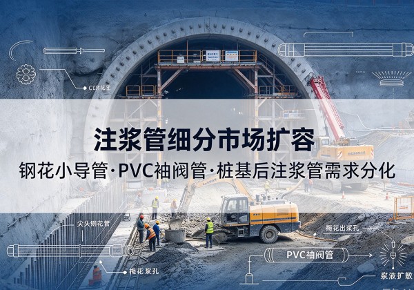 保康注浆管细分市场扩容，隧道钢花小导管、PVC 袖阀管、桩基后注浆管需求分化